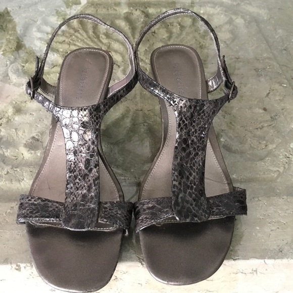 pewter wedge sandals